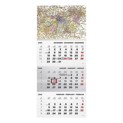 Speditőr naptár TOPTIMER T072 1 tömbös 3 havi Magyarország 2026.