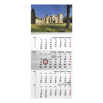 Speditőr naptár TOPTIMER T079 1 tömbös 4 havi Kastély 2026.