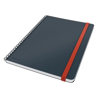 Spirálfüzet vonalas LEITZ B/5 80 lapos Cosy Soft Touch keményfedeles bársonyszürke