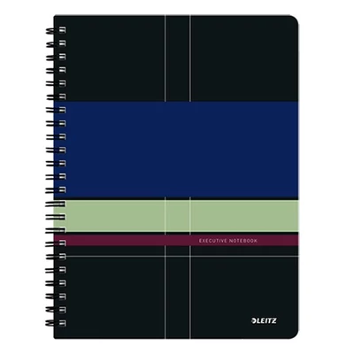 Spirálfüzet kockás LEITZ A/4 80 lapos Executive PP