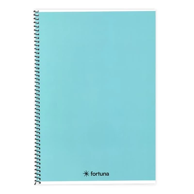 Spirálfüzet vonalas FORTUNA Monocolor A/4 70 lapos pasztell kék