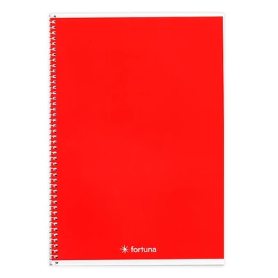 Spirálfüzet vonalas FORTUNA Monocolor A/4 70 lapos piros