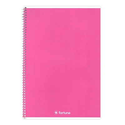 Spirálfüzet vonalas FORTUNA Monocolor A/4 70 lapos rózsaszín
