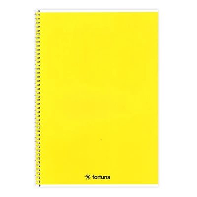 Spirálfüzet vonalas FORTUNA Monocolor A/4 70 lapos sárga