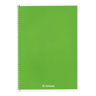Spirálfüzet vonalas FORTUNA Monocolor A/4 70 lapos zöld