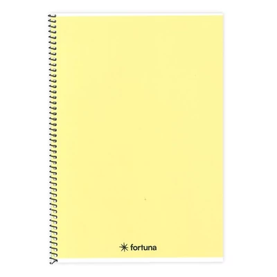 Spirálfüzet vonalas FORTUNA Monocolor A/5 70 lapos pasztell sárga