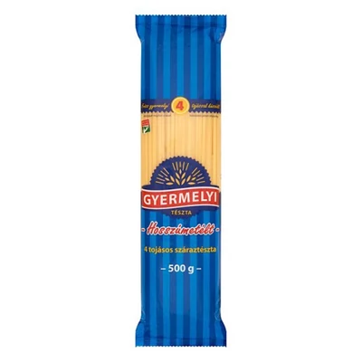Száraztészta hosszúmetélt GYERMELYI 4 tojásos 500 g