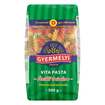 Száraztészta zöldséges orsó GYERMELYI Vita Pasta durum 500 g