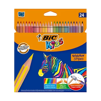 Színes ceruza BIC Kids Evolution hatszögletű környezetbarát 24 darabos