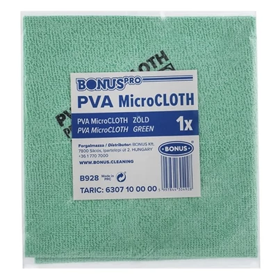 Törlőkendő mikroszálas BONUS pro PVA microloth Bioactive 39x36cm zöld