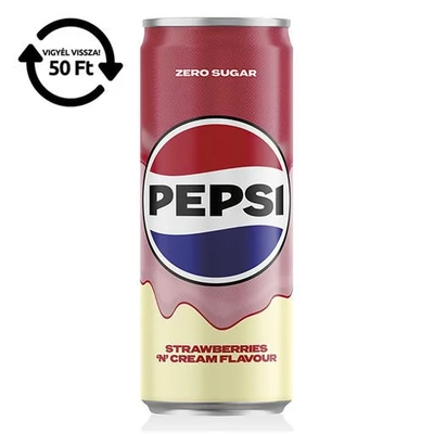 Üdítőital szénsavas PEPSI Treats Strawberry dobozos 0,24L DRS