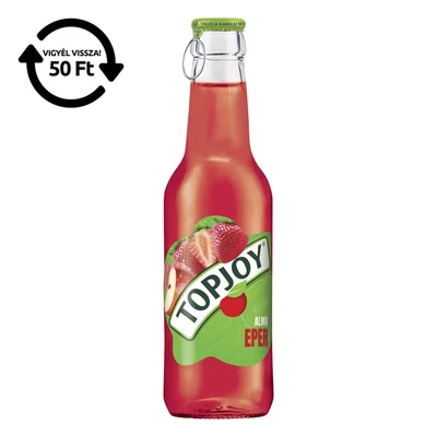 Üdítőital szénsavmentes TOPJOY alma-eper üveges 0,25L DRS