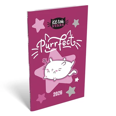 Zsebnaptár LIZZY CARD A/6 heti papírborítós Kittok purrfect 2026.