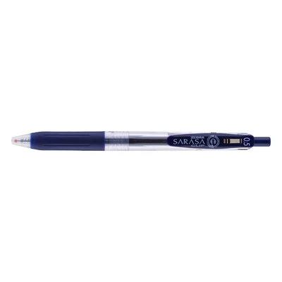 Zseléstoll ZEBRA Sarasa nyomógombos 0,5 mm kékesfekete