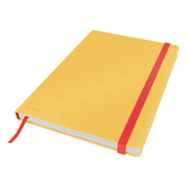 Beírókönyv vonalas LEITZ B/5 80 lapos Cosy Soft Touch keményfedeles melegsárga