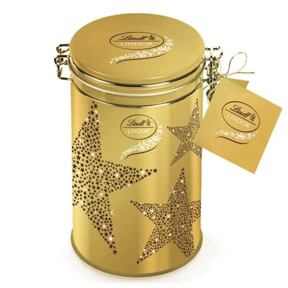 Csokoládé LINDT Lindor Tin válogatott csokoládé golyók fém díszdobozban 150 g