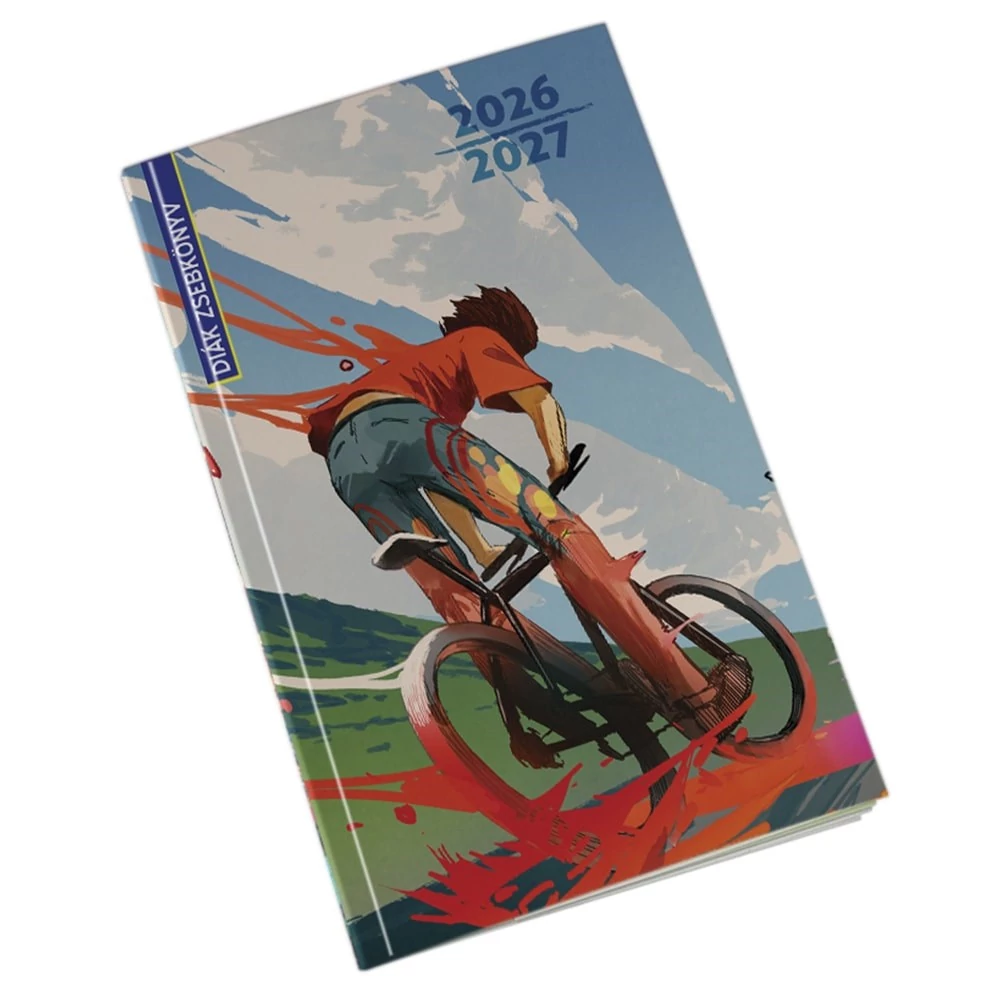 Diák zsebkönyv REALSYSTEM papírborító 125x205mm biker 2026-2027