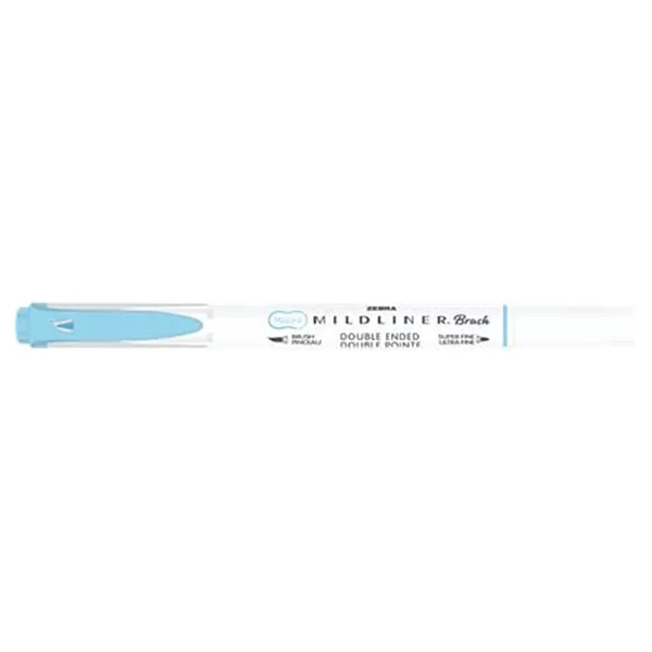 Ecsetfilc kétvégű ZEBRA Mildliner Fluorescent kék