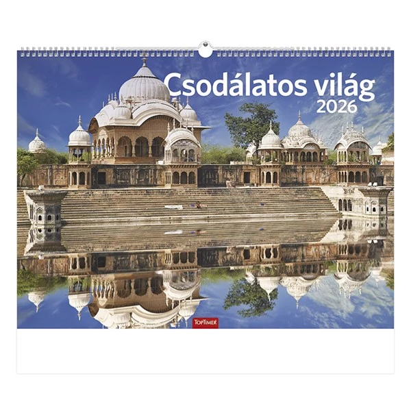 Falinaptár TOPTIMER T093 420x310mm fekvő Csodálatos világ 2026.