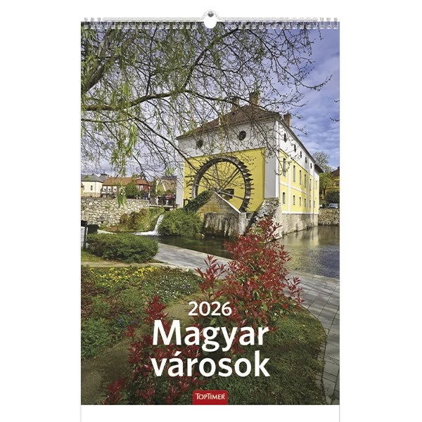 Falinaptár TOPTIMER T094 220x330mm álló Magyar városok 2026.