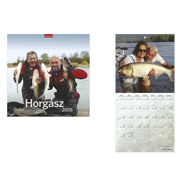 Falinaptár TOPTIMER T098 290x580mm álló Horgásznaptár 2026.