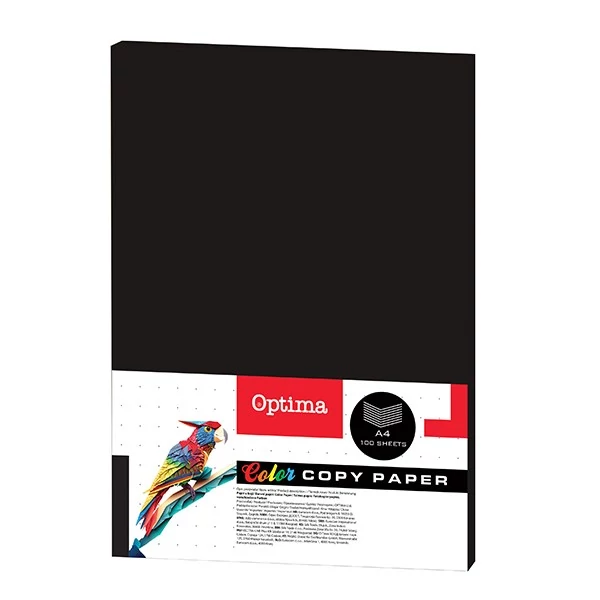 Fénymásolópapír színes OPTIMA A/4 80 g fekete 100 ív/csomag