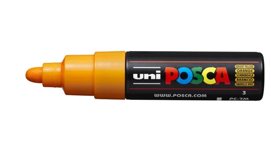 Filctoll UNI Posca PC-7M ragyogó sárga
