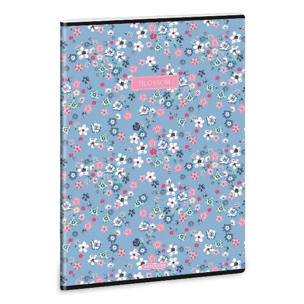 Füzet kockás ARS UNA A/4 40 lapos Extra kapcsos Pearl Blossom Blue