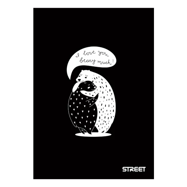 Füzet vonalas STREET A/5 54 lapos Black&white