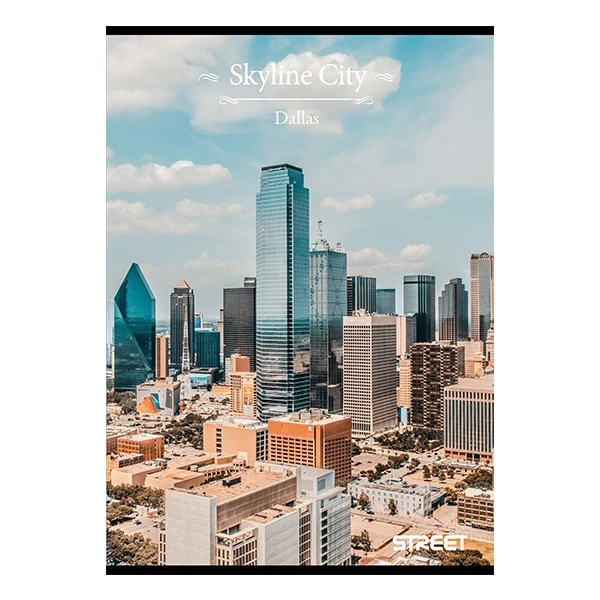 Füzet sima STREET A/4 54 lapos Skyline