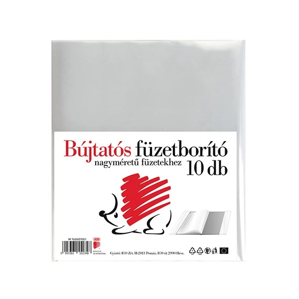 Füzetborító ICO Süni A/4 bújtatós 10 darabos