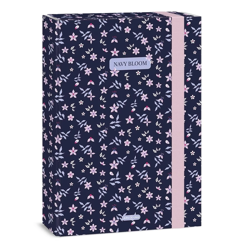 Füzetbox ARS UNA A/4 Navy Bloom