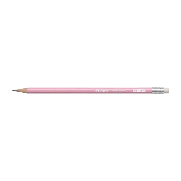 Grafitceruza STABILO Swano Pastel HB hatszögletű radíros pink