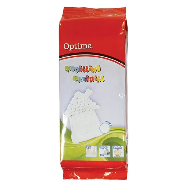 Gyurma OPTIMA modellező gyurma fehér 1000 g