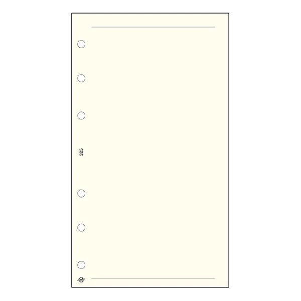 Gyűrűs kalendárium betét SATURNUS L325 sima jegyzetlap sárga lapos