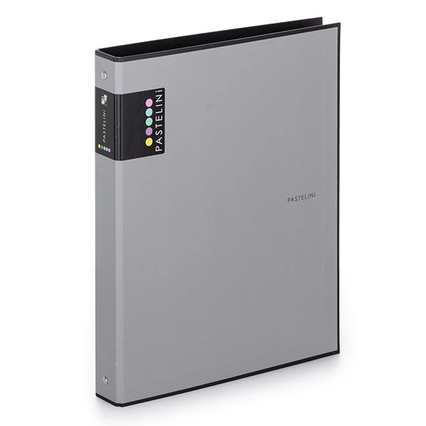 Gyűrűskönyv PASTELINI A/4 4 gyűrű PP 40 mm szürke