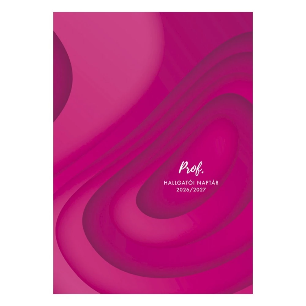 Hallgatói zsebkönyv TOPTIMER Prof papírborító A/5 heti 150x210 mm Pink 2026-2027