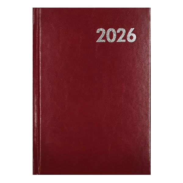 Határidőnapló ALISCA B/6 heti fehér lapos bordó 2026.