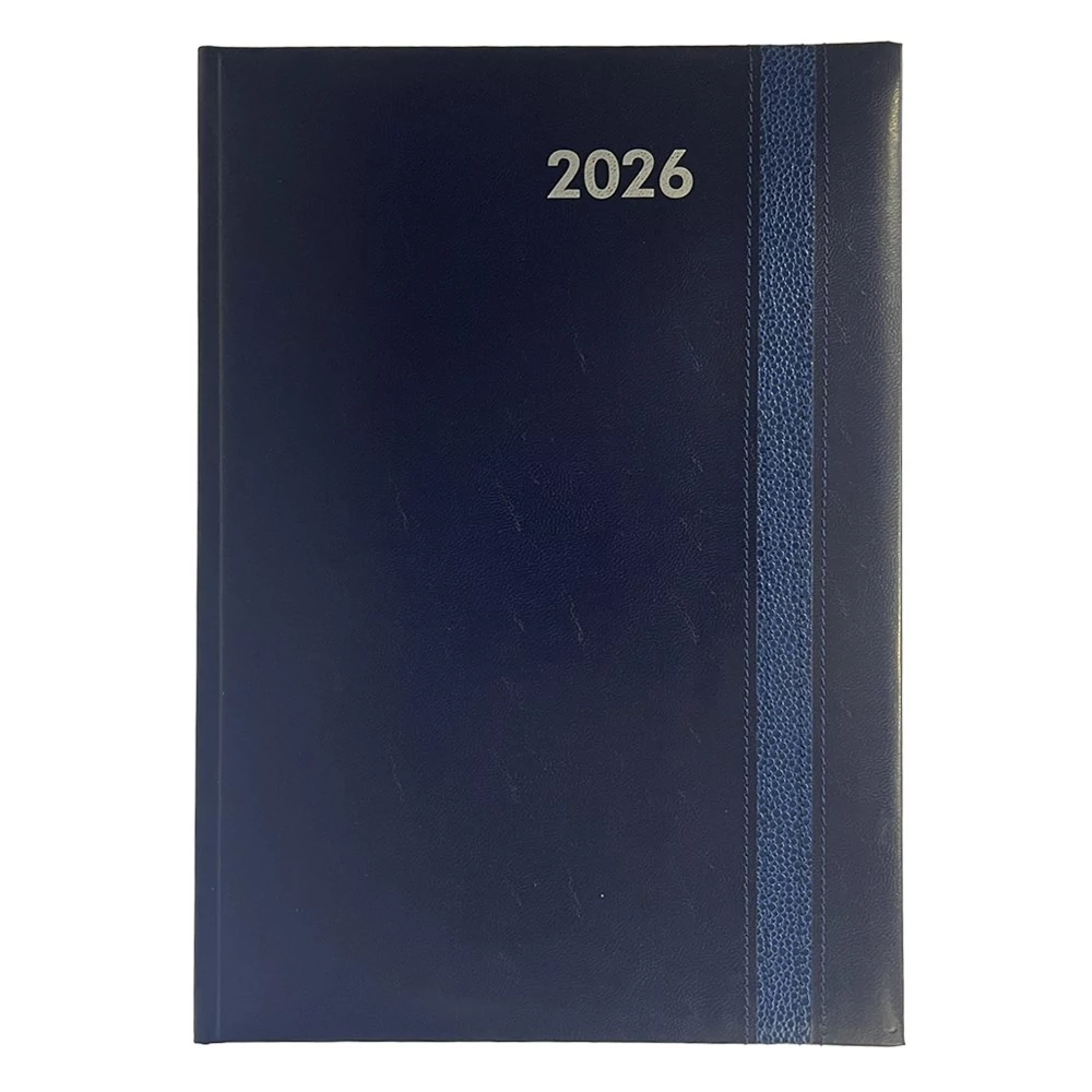 Határidőnapló ALISCA Rebel varrott A/5 napi fehér lapos kék 2026.