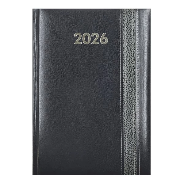 Határidőnapló ALISCA Rebel varrott A/5 napi fehér lapos szürke 2026.