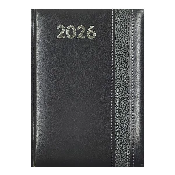 Határidőnapló ALISCA Rebel varrott B/6 napi fehér lapos szürke 2026.