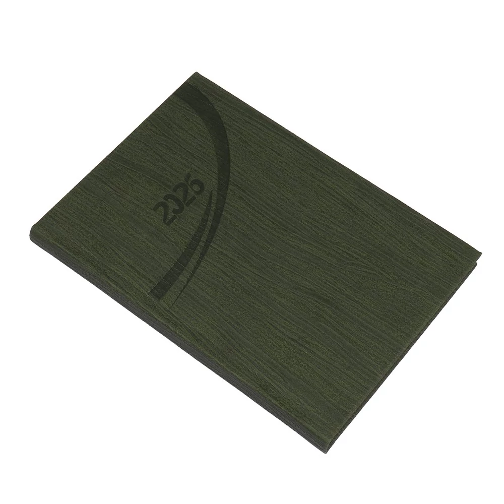 Határidőnapló REALSYSTEM Fashion A/5 heti fehér lapos zöld 2026.