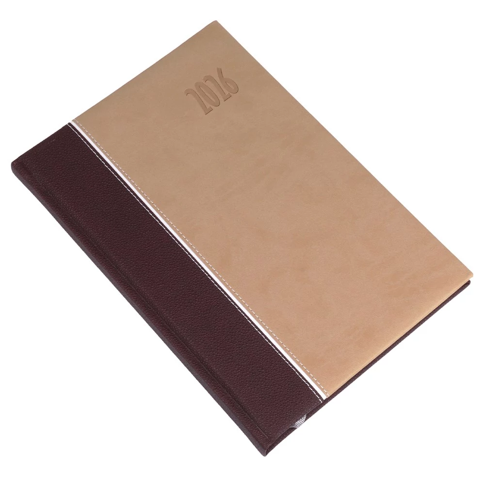 Határidőnapló REALSYSTEM Kensington B/5 heti fehér lapos barna 2026.