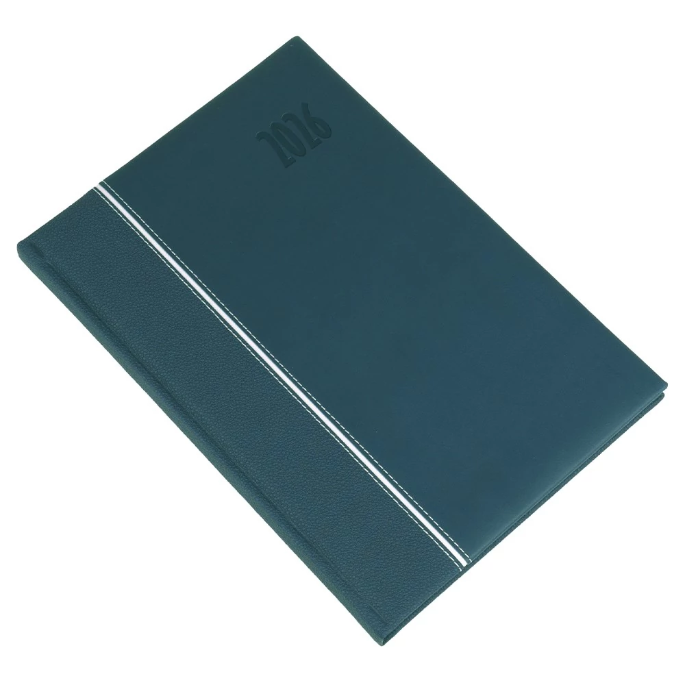 Határidőnapló REALSYSTEM Kensington B/5 heti fehér lapos zöld 2026.