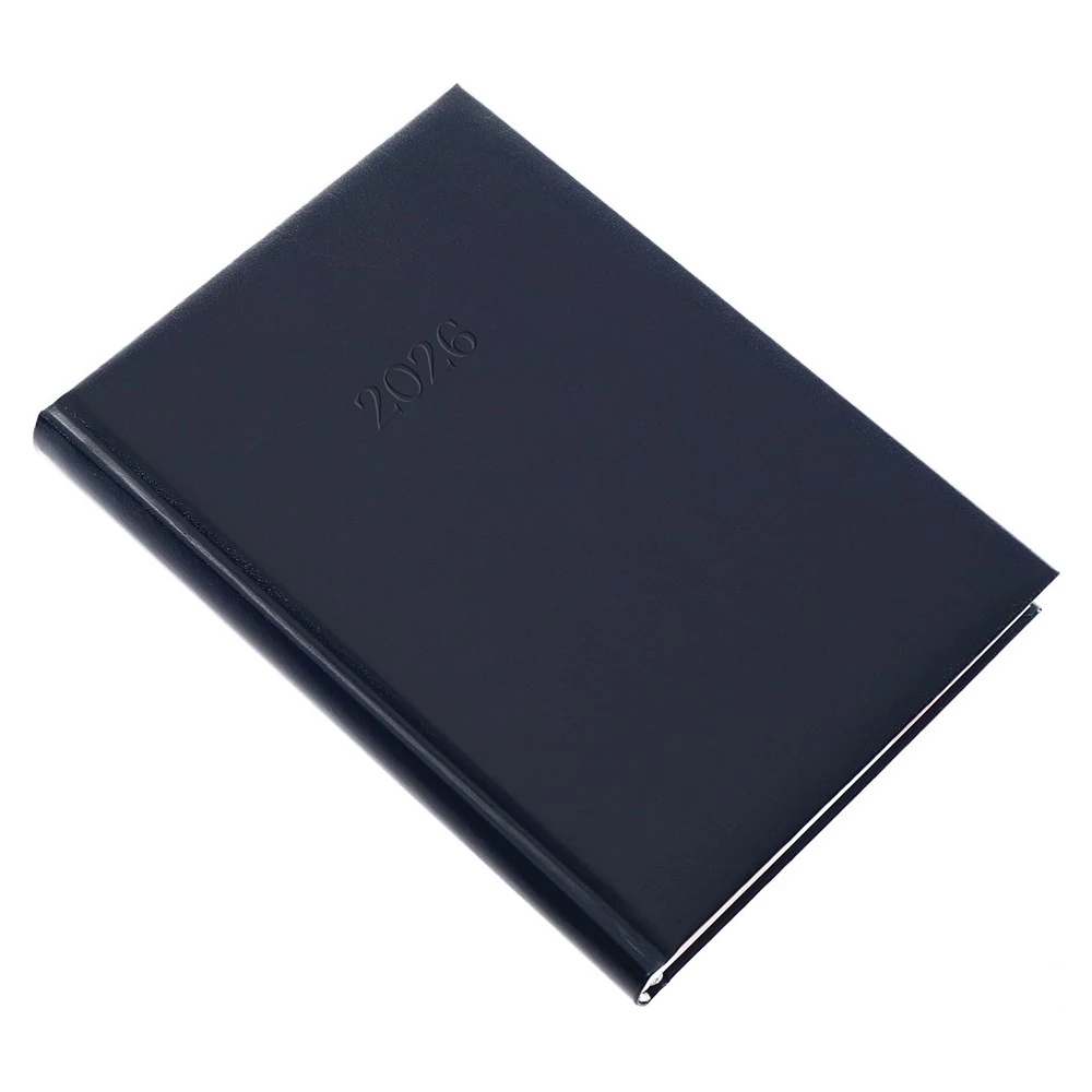 Határidőnapló REALSYSTEM Standard A/5 napi fehér lapos kék 2026.