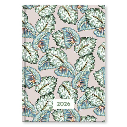 Határidőnapló VECTRALINE Color flexi leaves A/5 napi fehér lapos 2026.