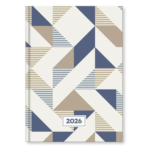 Határidőnapló VECTRALINE Geometria A/5 napi fehér lapos 2026.