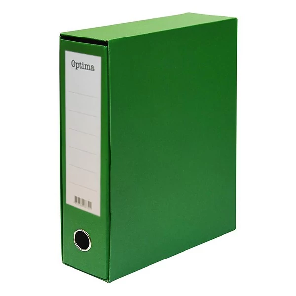 Iratrendező tokos OPTIMA A/4 80 mm zöld