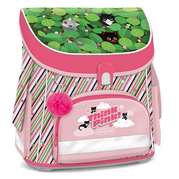 Iskolatáska ARS UNA kompakt easy ergonómikus mágneszáras Think Pink