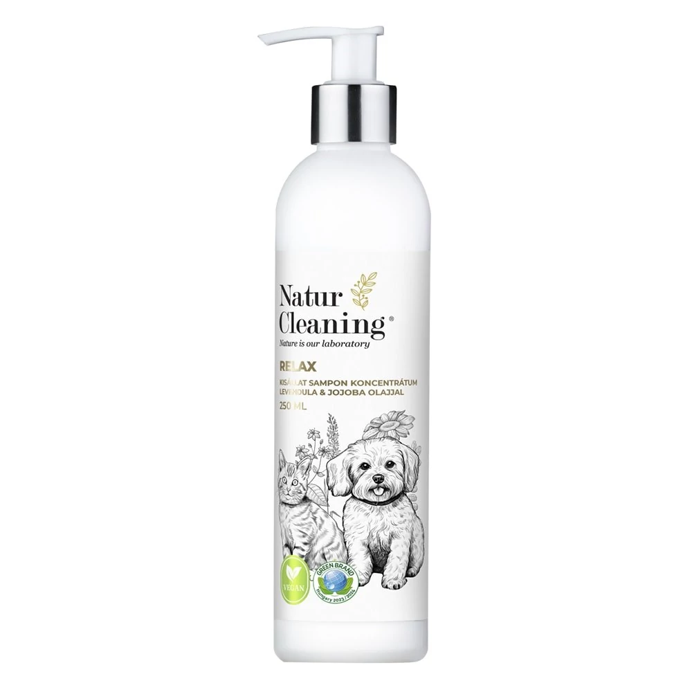 Kisállat sampon NATURCLEANING relax levendula & jojoba olajjal 250 ml